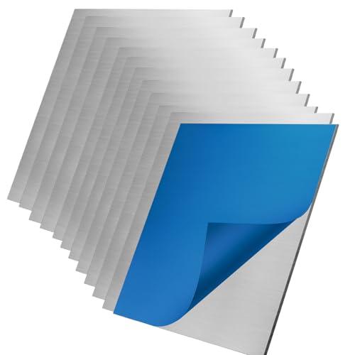 Flewdart - Set di 12 Piastre in Alluminio 150x150x0.5mm per Artigianato e Fai Da Te
