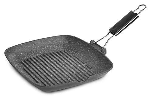 Lagostina Speciali Antiaderenti Grill, Alluminio Pressofuso, Grigio, 28 x 28 cm