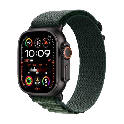 Apple Watch Ultra 2 GPS + Cellular 49 mm - Titanio Nero, Alpine Loop Verde Scuro (M)