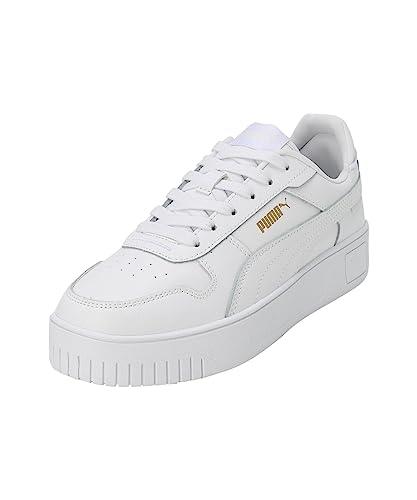 PUMA Women Carina Street Scarpe da ginnastica, Puma White Puma White Puma Gold, 37.5 EU