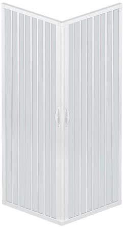 Box Doccia a Soffietto Liberte' 100x100 CM Angolare Riducibile Colore Bianco Pastello