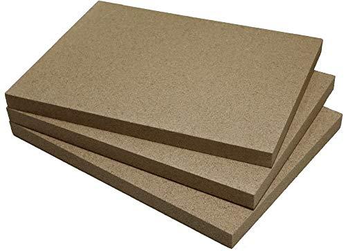 Piastra di vermiculite per camini e stufe 3pz. 400x300x30mm