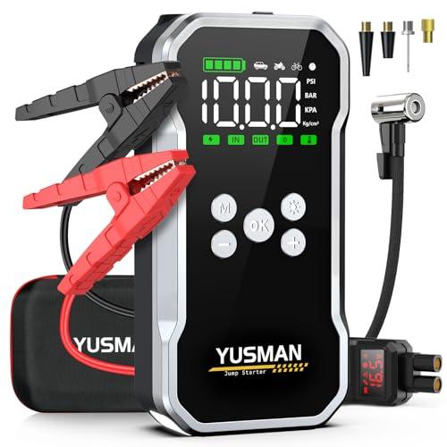 YUSMAN Avviatore Batteria Auto 6000A con Compressore 150PSI