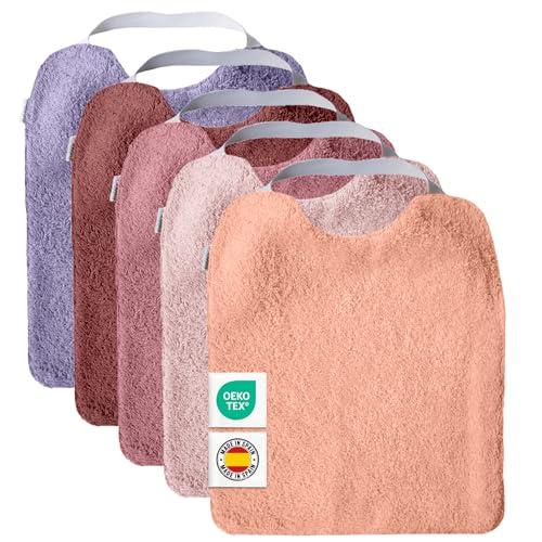 MIMUSELINA Set 5 Bavaglini Asilo con Elastico: Protezione e Autonomia per il Tuo Bambino