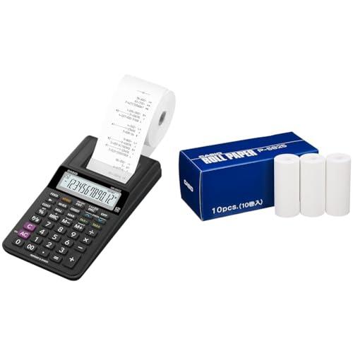 Casio HR-8RCE-BK Calcolatrice Scrivente Portatile con Rotolo di Carta Aggiuntivo