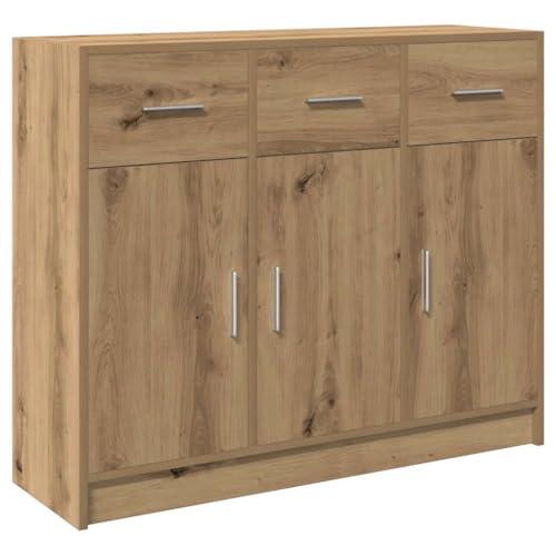Credenza Rovere Artigianale 91x28x75 cm in Legno Multistrato vidaXL