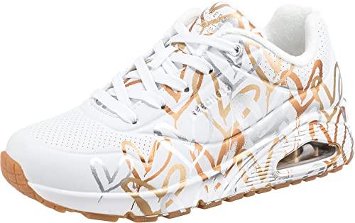 Skechers Uno - Metallic Love, Scarpe da ginnastica Donna, Bianco
