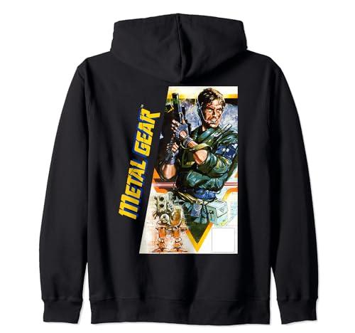 Metal Gear Box Art - Felpa con Cappuccio Retro Gaming
