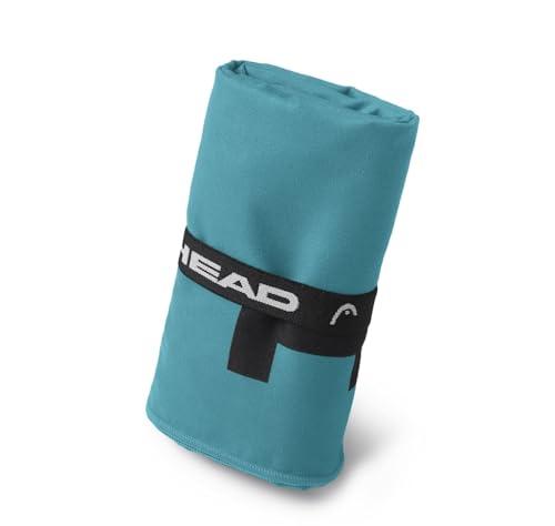 HEAD Active - Asciugamano Microfibra con Elastico, Asciugamano Palestra Leggero Rapida Asciugatura Valido come Telo Multiuso - Asciugamani Bagno Assorbente e Salvaspazio da Viaggio 60x110, Octane Blue