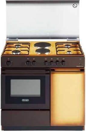 De'Longhi Cucina a gas con forno elettrico, N° 4 Fuochi + 2 Piastre, 86x50 cm, colore Coppertone - SEK 8542 N ED