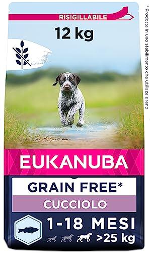 Eukanuba Grain Free* - Alimento per cuccioli di taglia grande, Ricetta a basso contenuto di allergeni, 12 kg