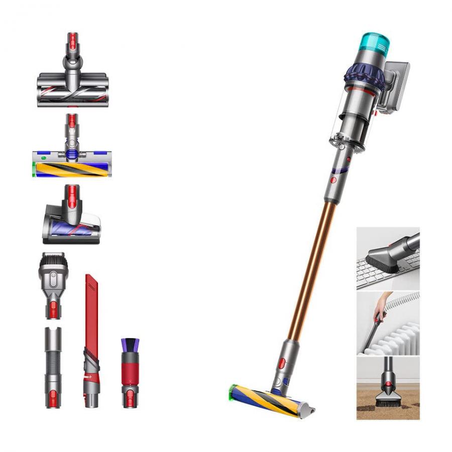 Dyson V15 Detect Absolute - Aspirapolvere a batteria, colore: Argento/Nickel