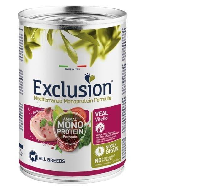 Exclusion Monoproteico All Breeds Adult Umido Vitello - 6 Lattine da 400g