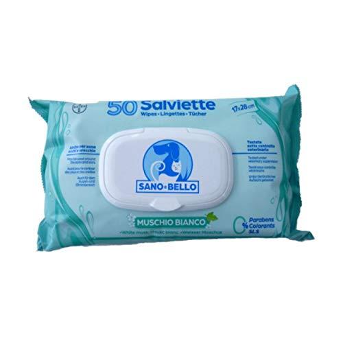 Bayer Salviette per Cani e Gatti Multipack 300 pezzi (6x50) - Profumo Muschio Bianco