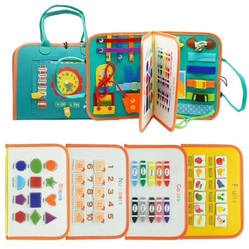 Lulua Giochi Montessori 1 Anno, Busy Board di Feltro, Pannello Sensoriale