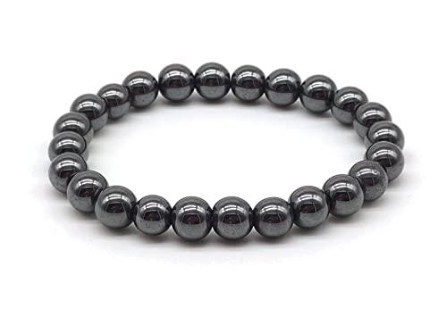Bracciale Ematite Unisex in Pietre Dure Naturali - Fatto a Mano