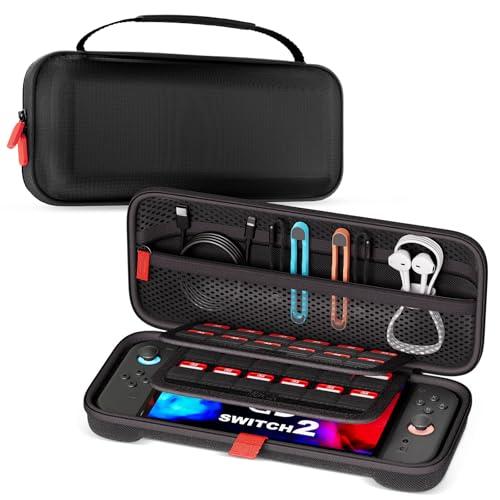 ProCase Borsa per Console Nintendo Switch 2 (2025) con 24 Slot per Schede di Gioco - Nera