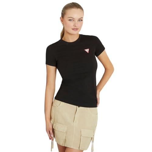 T-shirt Donna Guess Mini Triangle Tee Black