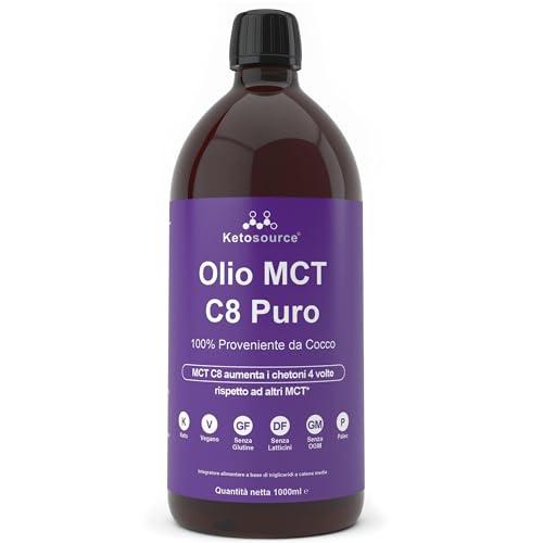 Olio MCT C8 Puro Ketosource® - Energia e Chiarezza Mentale dal Cocco