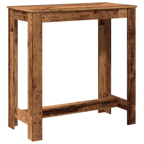 vidaXL Tavolo da Bar in Legno Multistrato Antico 102x50x103,5 cm