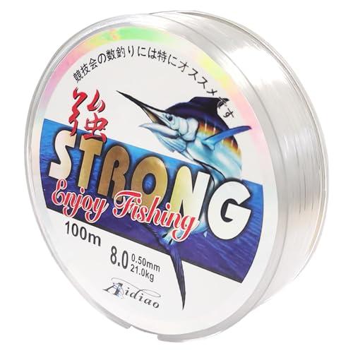 Filo da Pesca Monofilamento Trasparente in Nylon - 100 Metri, 0.5mm