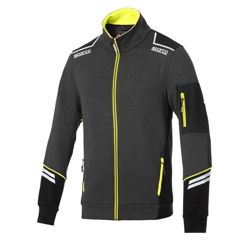 Giacca da Lavoro Sparco Alabama Full Zip Grigio-Giallo Fluo XL Unisex