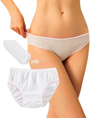 goMinisan Slip Donna Monouso in Cotone 100%, Confezione da 10