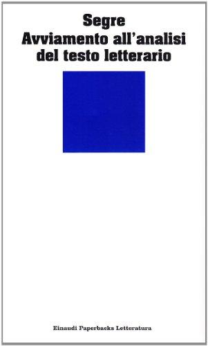 Avviamento all'analisi del testo letterario (Einaudi paperbacks)