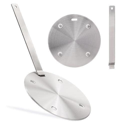 GR COOK - Adattatore Induzione Universale da 16 CM - Adattatore Piano Induzione In Acciao Inossidabile - Manico Removibile - Adattatore Induzione Pentole