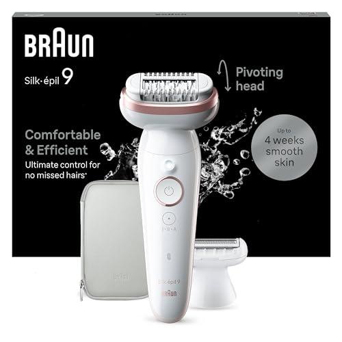 Braun Silk-épil 9 9-030 Depilatore Elettrico Donna Wet & Dry con Testina Flessibile