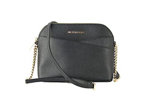 Michael Kors Jet Set Travel Medium Dome Crossbody Bag 35F1GTVC6T Black