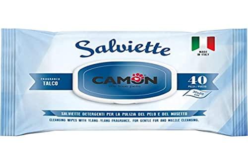 Camon Salviette Detergenti al Talco per Cani e Gatti