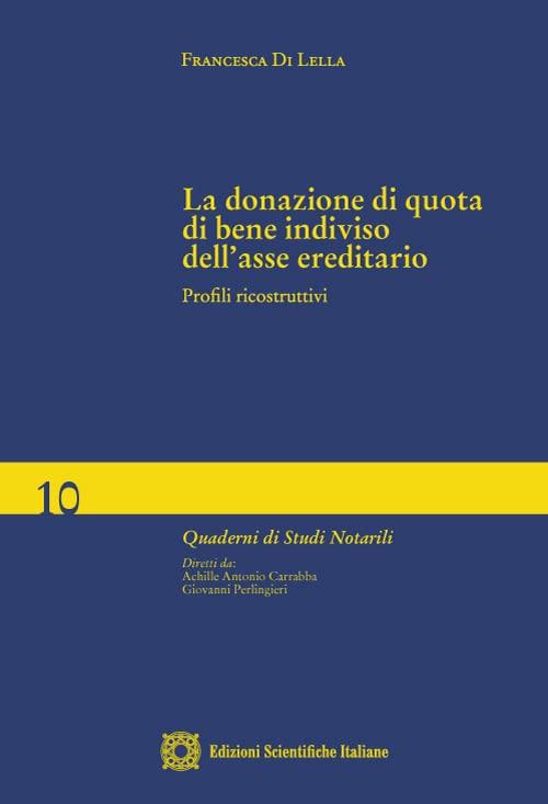 La donazione di quota di bene indiviso dell'asse ereditario - profili ricostruttivi