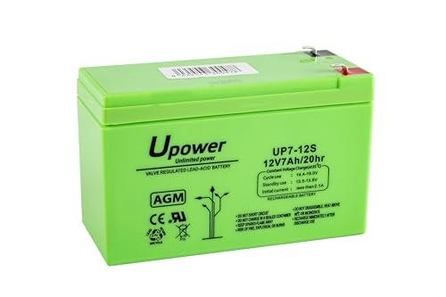 Batteria Piombo AGM U-Power 7Ah 12V Faston F1