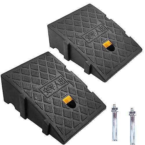 Set di Rampe per Marciapiede in Plastica con Bulloni di Fissaggio
