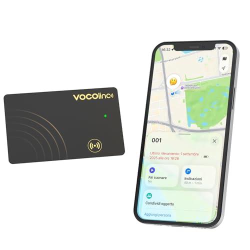 VOCOlinc Ricaricabile Wallet Tracker Card - Localizzatore Smart per iOS