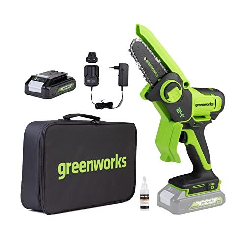 Greenworks 24V Mini Motosega a Batteria per Potatura