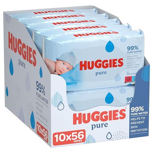 Huggies - Salviettine Pure per bambini, 10 confezioni da 64 pezzi