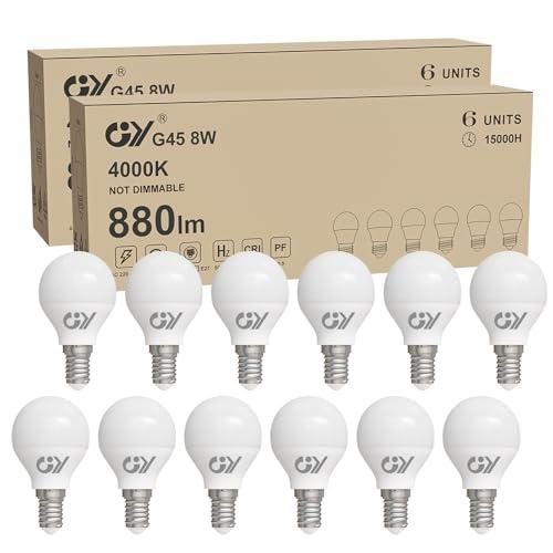 Lampadine LED E14 GY 8W (equivalenti a 60W) - 12 Pezzi