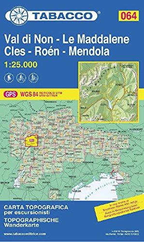 Carta Turistica Val di Non - Le Maddalene - Cles - Roén - Mendola 1:25.000 - Tabacco