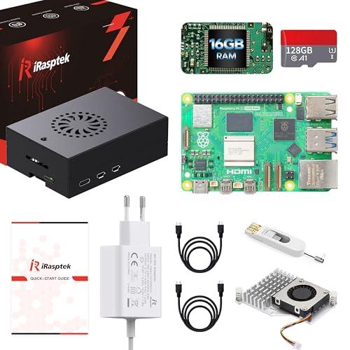 iRasptek Starter Kit per Raspberry Pi 5 16GB RAM - Edizione OS-Bookworm 128GB
