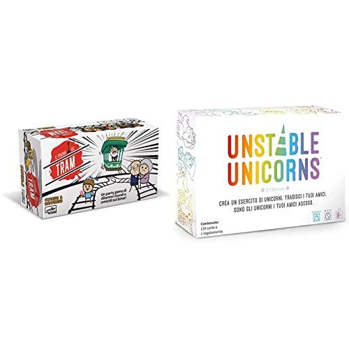 Asmodee - Il Trauma del Tram & Unstable Unicorns: Il Party Game Definitivo per Amanti dell'Umorismo Nero e delle Strategie Spietate