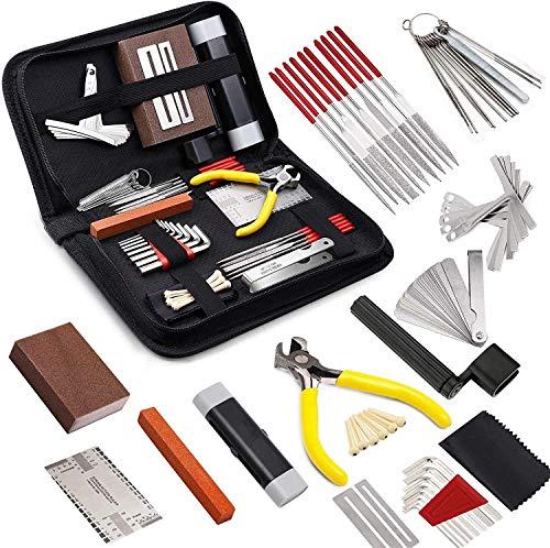 Kit di attrezzi per la riparazione della chitarra, Bprtcra 45 pezzi kit di strumenti per la pulizia della chitarra, kit di strumenti per chitarra per chitarra