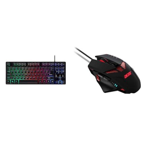 Acer Nitro keyboard, NKW120, USB Standard Black RETAIL PACK for ES Nitro Gaming Mouse Mouse USB, Nero/Rosso