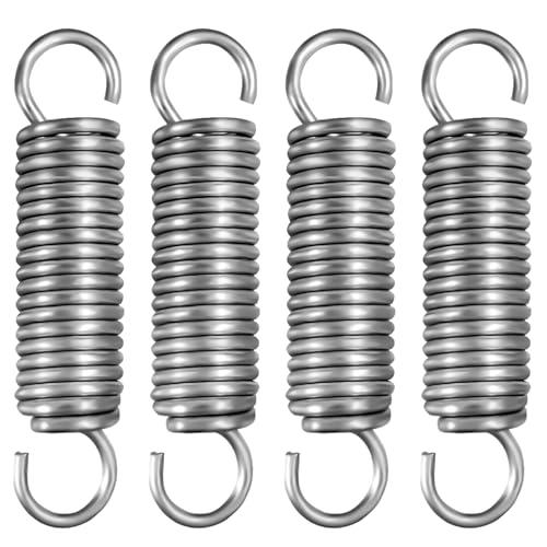 Molle di Trazione in Acciaio Inox con Gancio, 80mm (4 Pezzi)