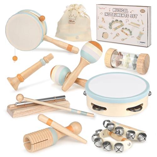 Batteria Montessori per Bambini - Set di Strumenti Musicali in Legno