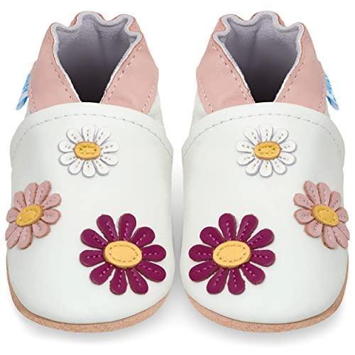 Scarpe Neonata Primi Passi in Pelle Margherita - Juicy Bumbles