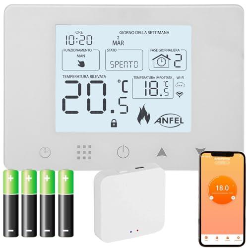 Cronotermostato Wi-Fi a Batterie Programmabile Smart Home con Gateway Zigbee