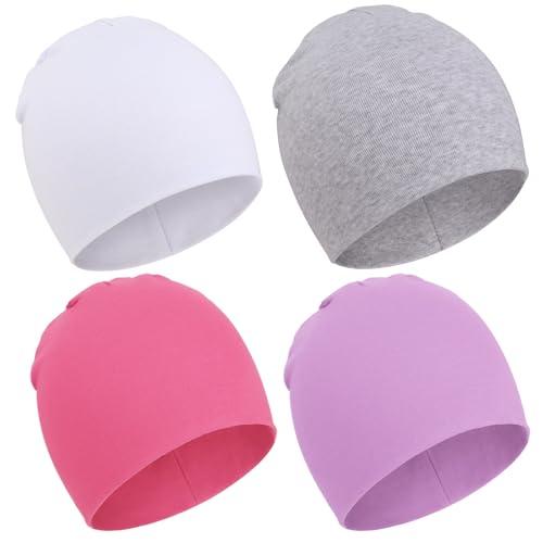 DRESHOW 4 Pezzi Unisex Bambino Berretti Neonato