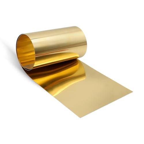 Lamiera di Ottone Uxney 1000x150x0.2mm per Artigianato e Progetti Fai da Te